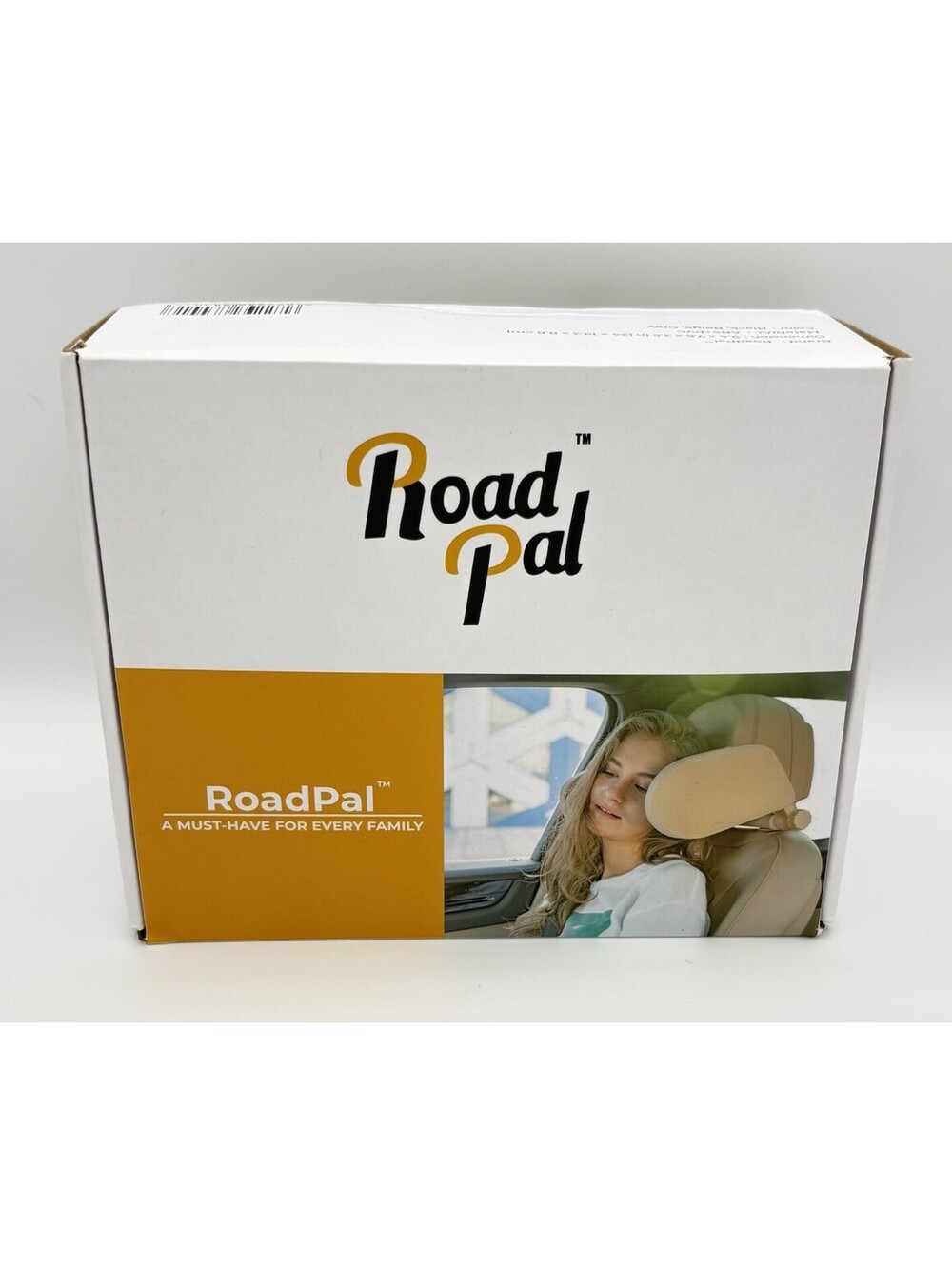 Road Pal Car Headrest Neck Travel Pillow Safety Tested New Open Box Grey